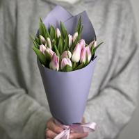 Букет из 15 розовых тюльпанов