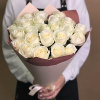 Букет из 25 белых роз (60 см)