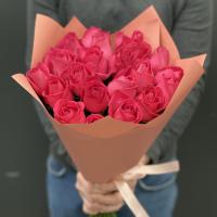 Букет из 21 малиновой розы (70 см)