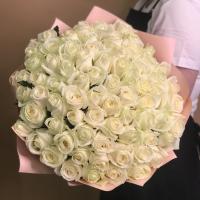 Букет из 61 белой розы (40 см)