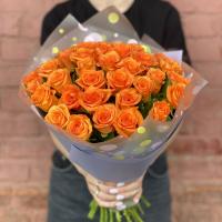 Букет из 35 оранжевых роз (40 см)